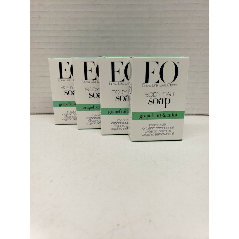 4 Sample Bars EO Natural Organic Soap Grapefruit & Mint Handmade Glycerin EOs